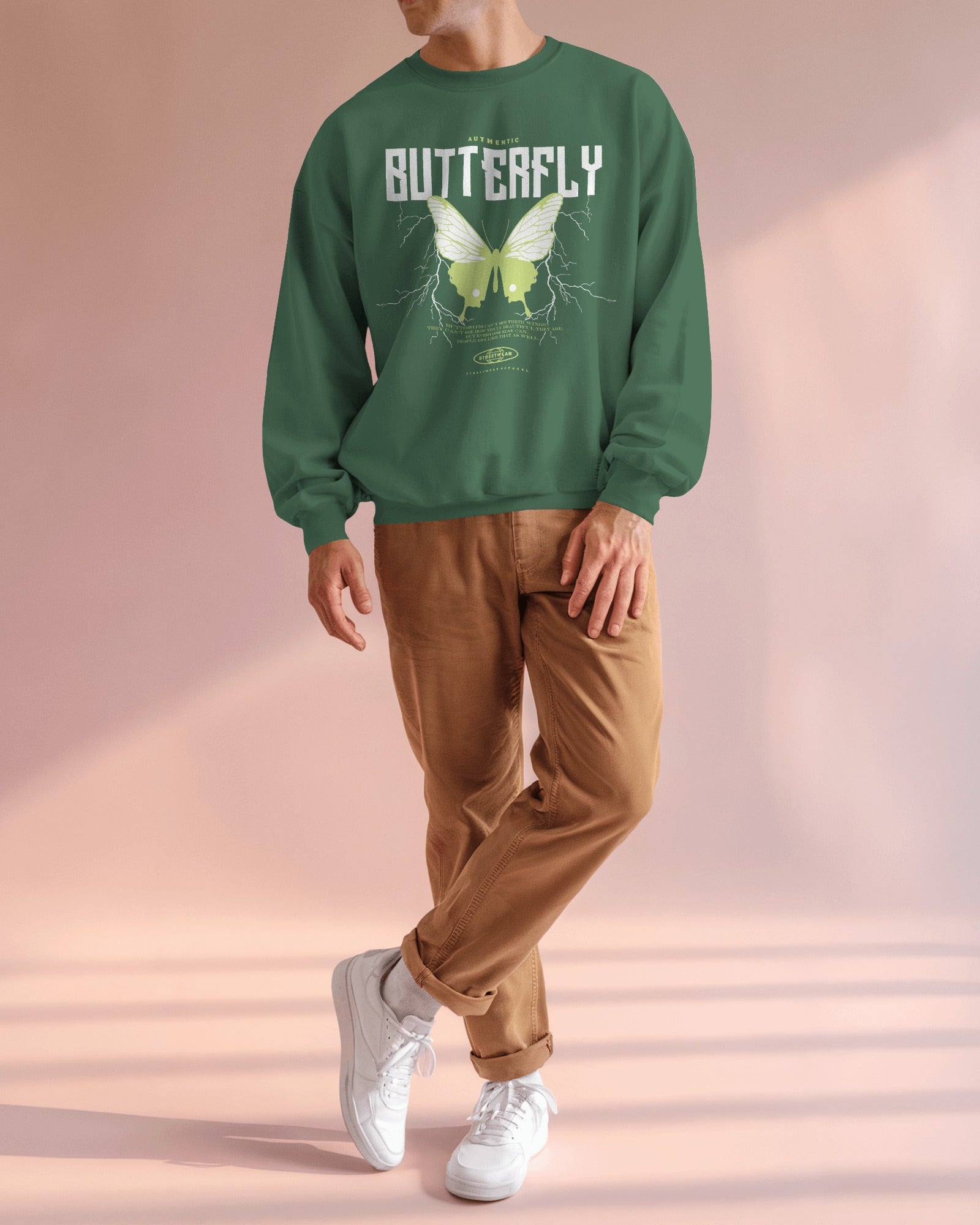 Butterfly Graphic Printed Oversized T-Shirt